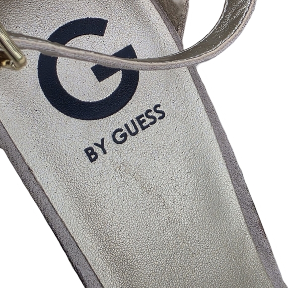 G by GUESS Shantal 2 Piece Heels,  Faux Suede Nude, Size 10M - Picture 5 of 11